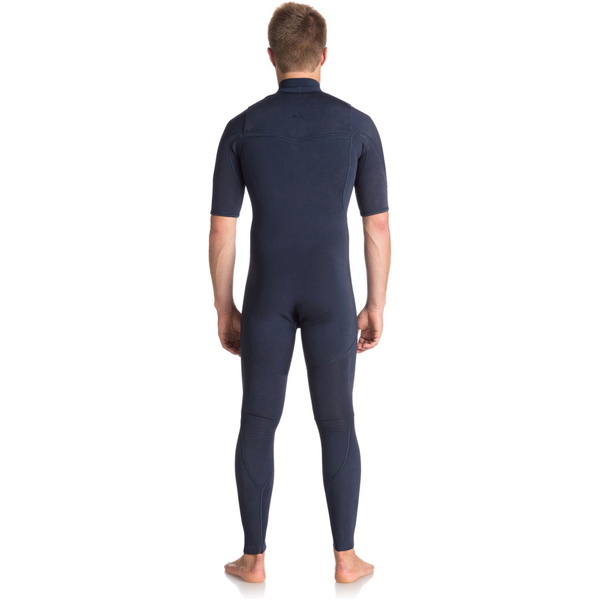 2018 Quiksilver Original Monochrome 2mm AZip Short Sleeve Wetsuit NAVY EQYW303008